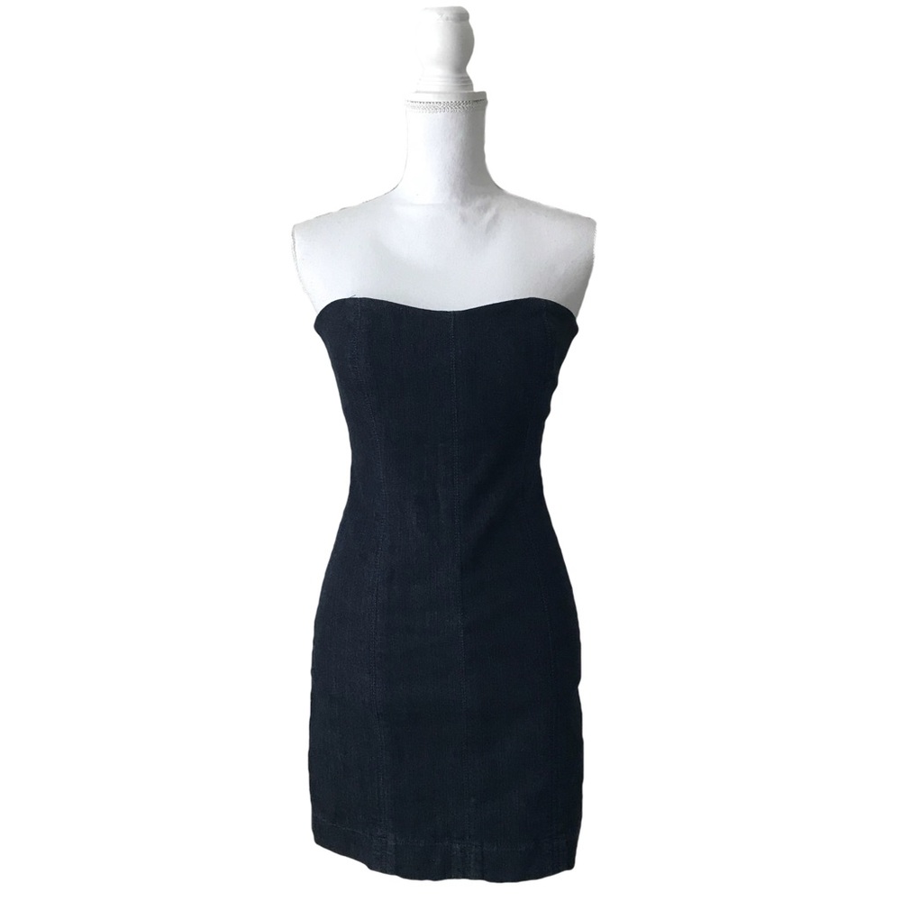 Joe’s Jeans Dark Wash Strapless Denim Dress